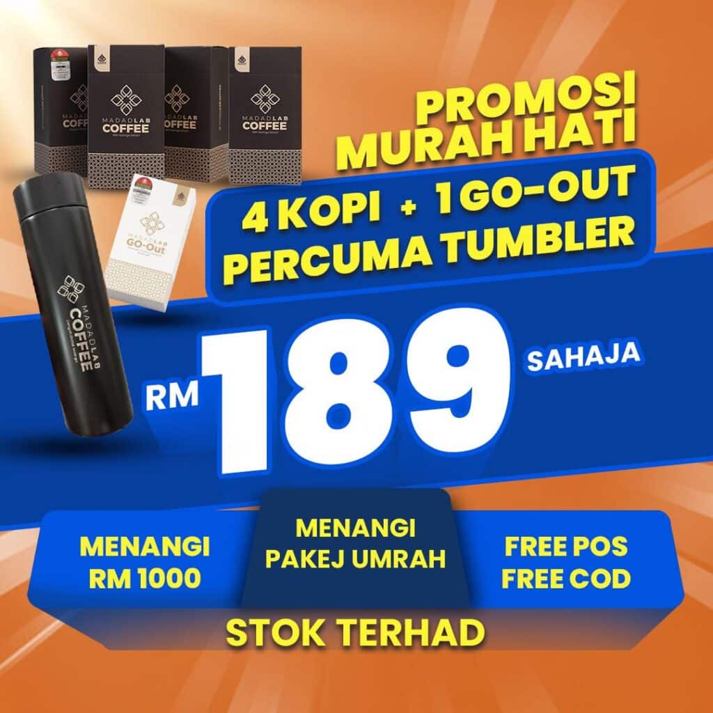 4 Kopi + 1 Go-Out Percuma Tumbler