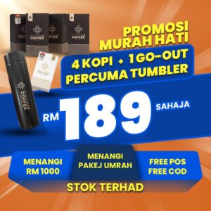 4 Kopi + 1 Go-Out Percuma Tumbler